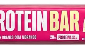Bodyaction Protein Bar Chocolate Branco Com Morango 55G