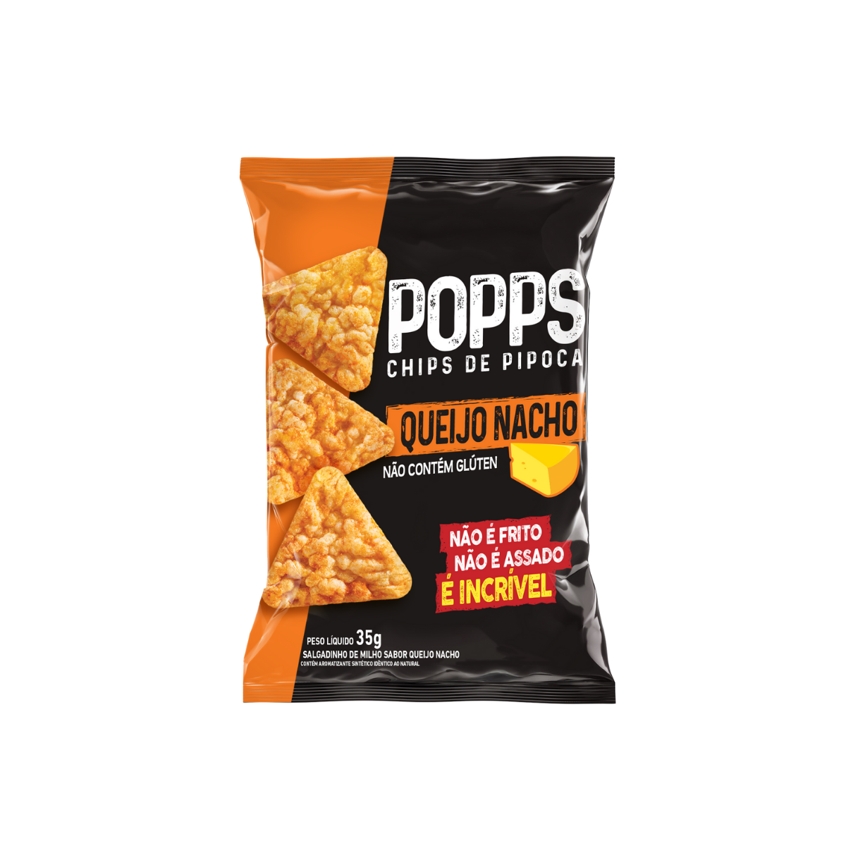Roots To Go Popps Pipoca Queijo Nacho 35G