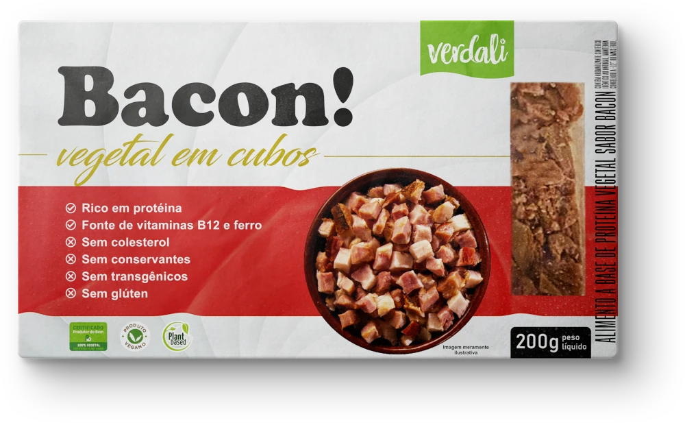Verdali Bacon Vegetal Em Cubos 200G