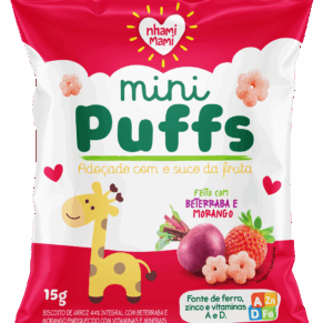 Nhami Mami Mini Puffs Beterraba E Morango 15G