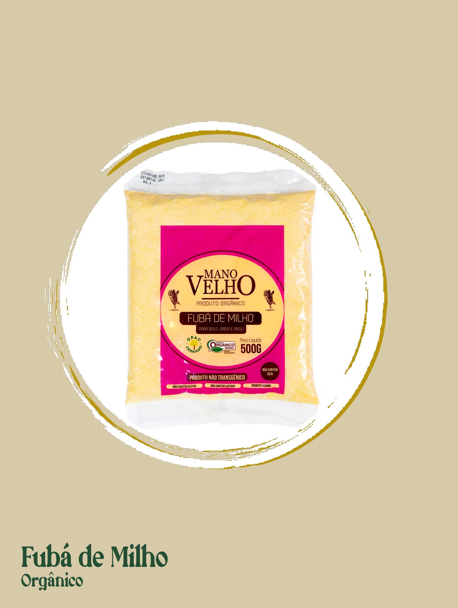 Mano Velho Fuba De Milho Organico 500G