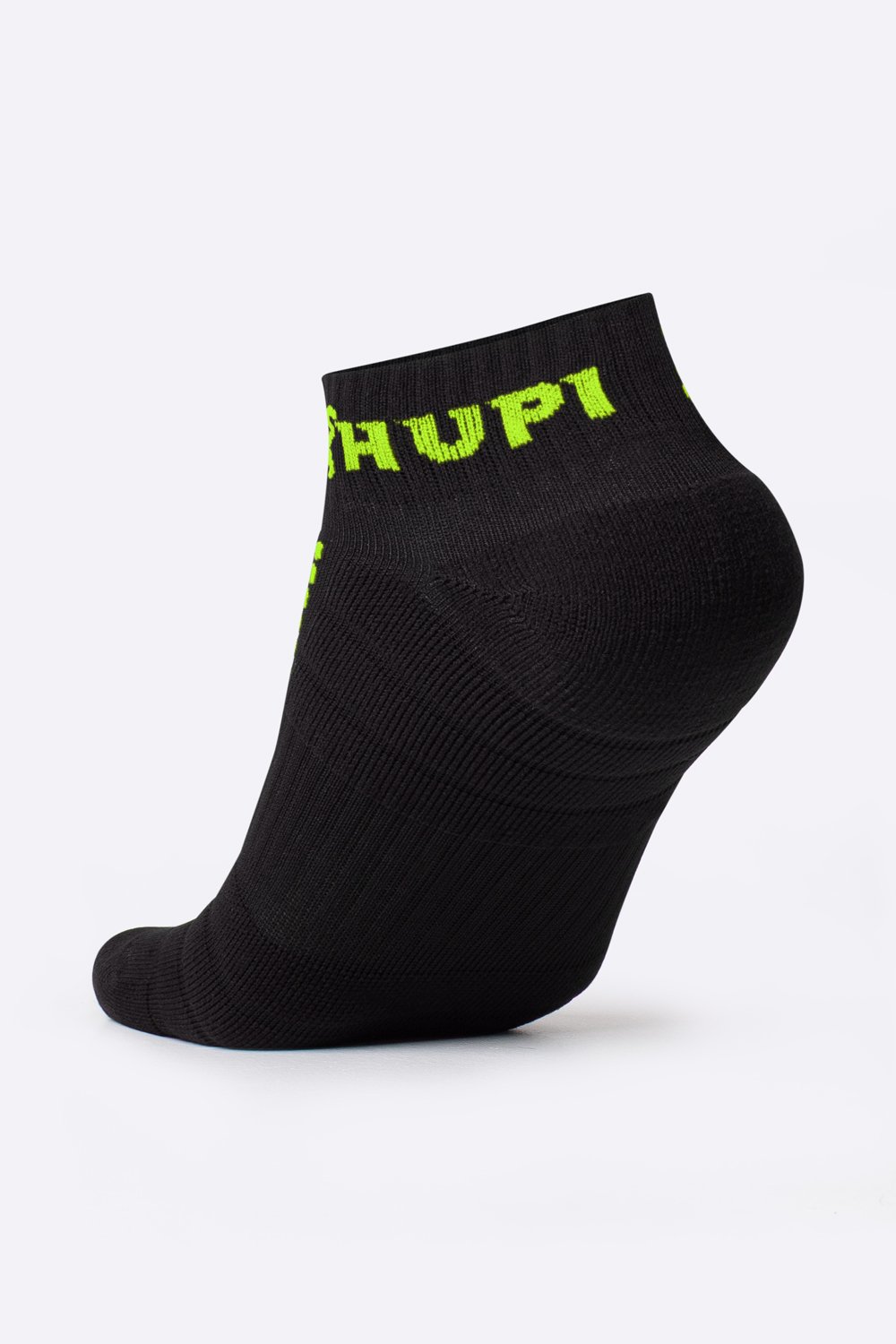 Meia Curta para Corrida HUPI - Running Pro Preto/Verde
