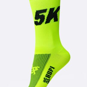 Meia HUPI 5K Amarelo Neon