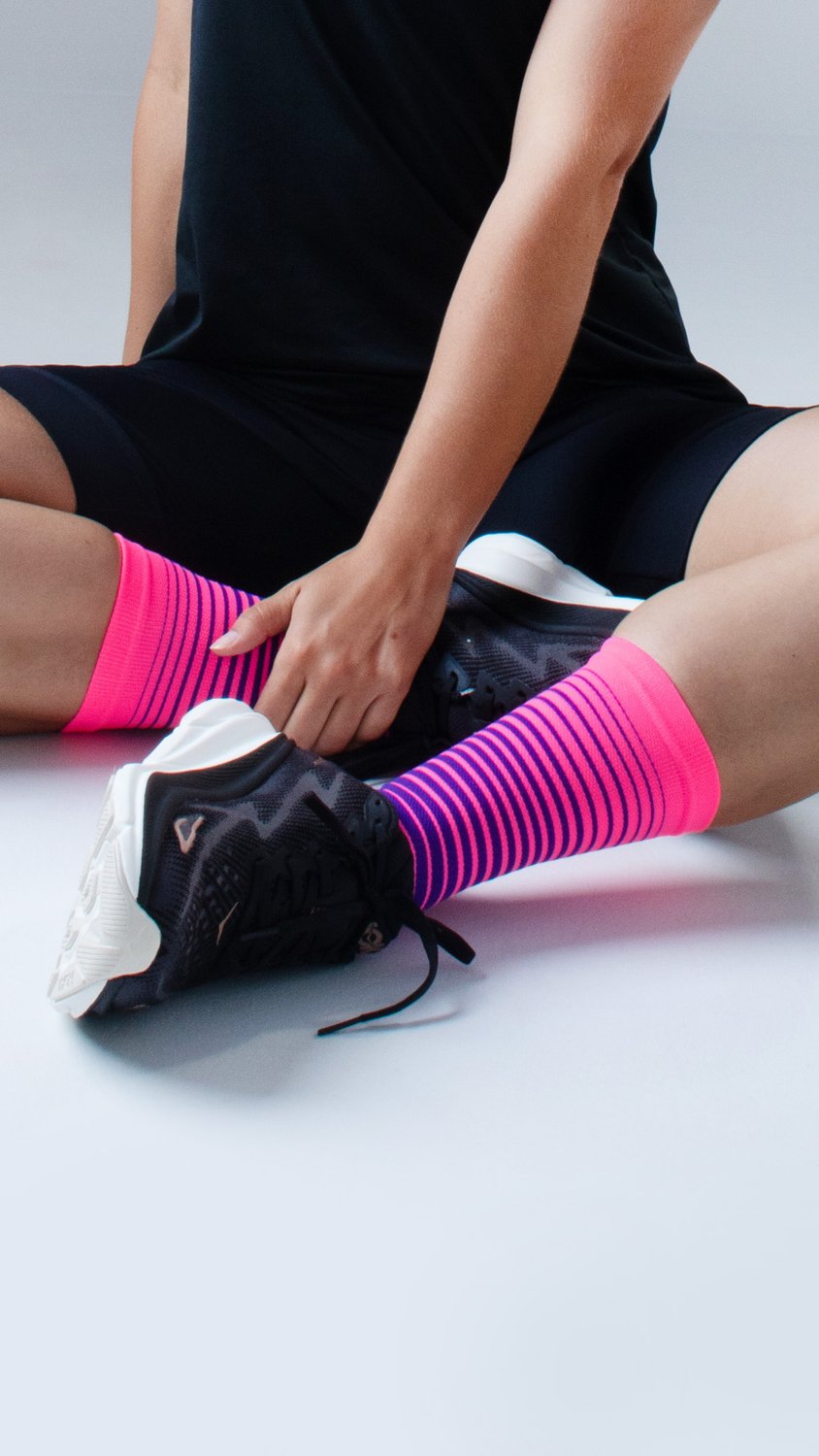 Meia HUPI Hyperline Roxo/Rosa - LT para pés menores 34-38