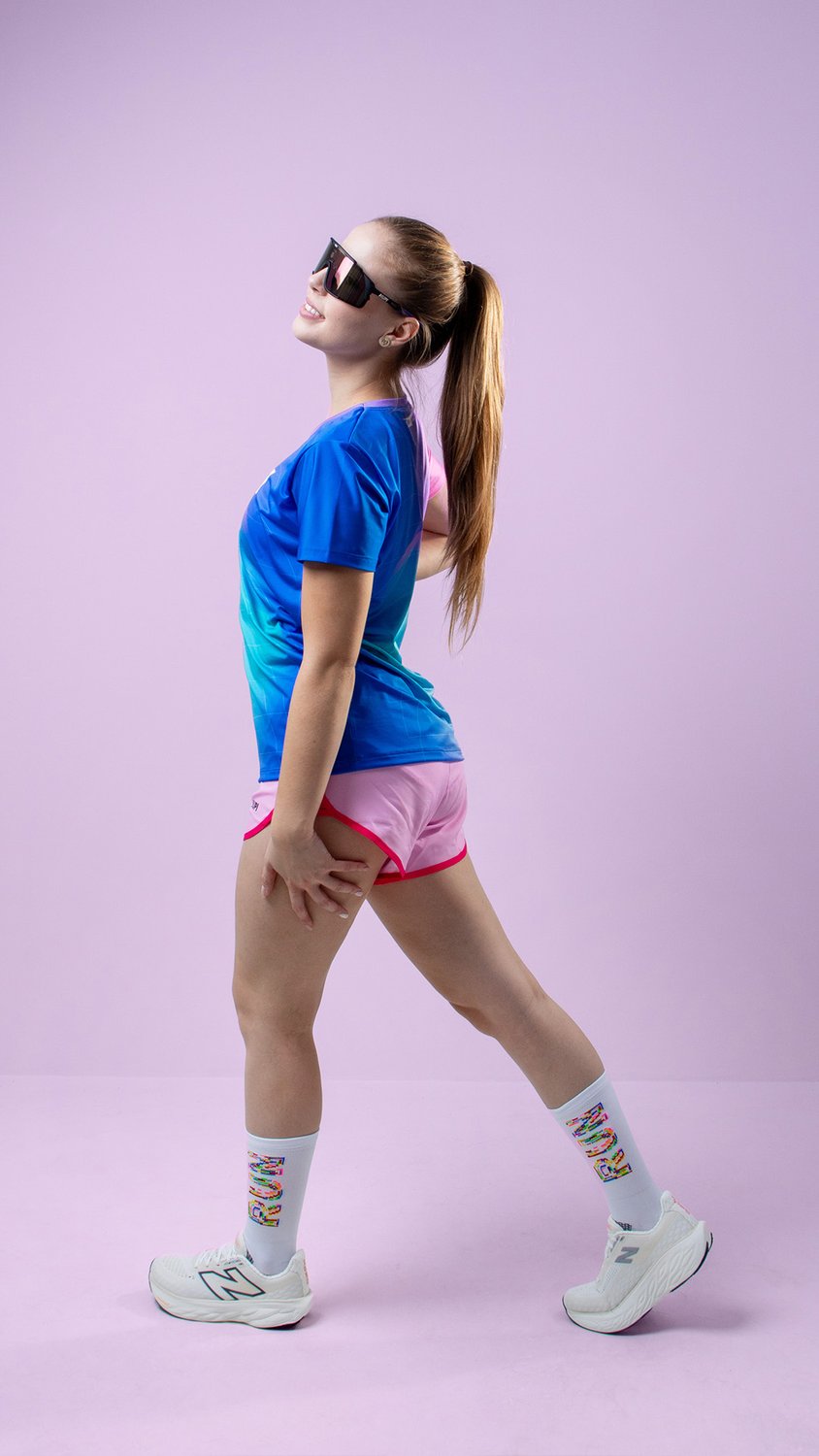Meia HUPI Run Colors Branca