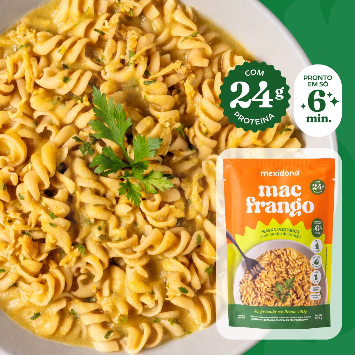 Mexidona Mac Frango Massa Proteica 100G