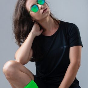 Óculos de Sol HUPI Shine Transparente - Lente Verde