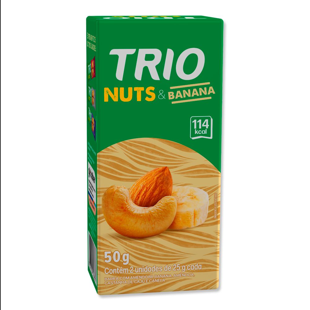 Trio Barra Nuts E Banana 25G