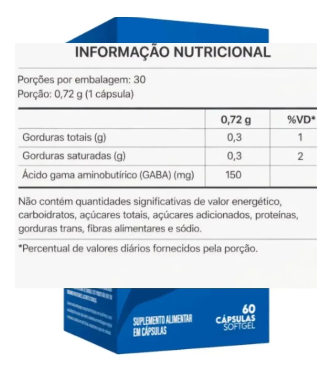 Puravida Blue Calm Gaba 30 Caps - Imagem 3