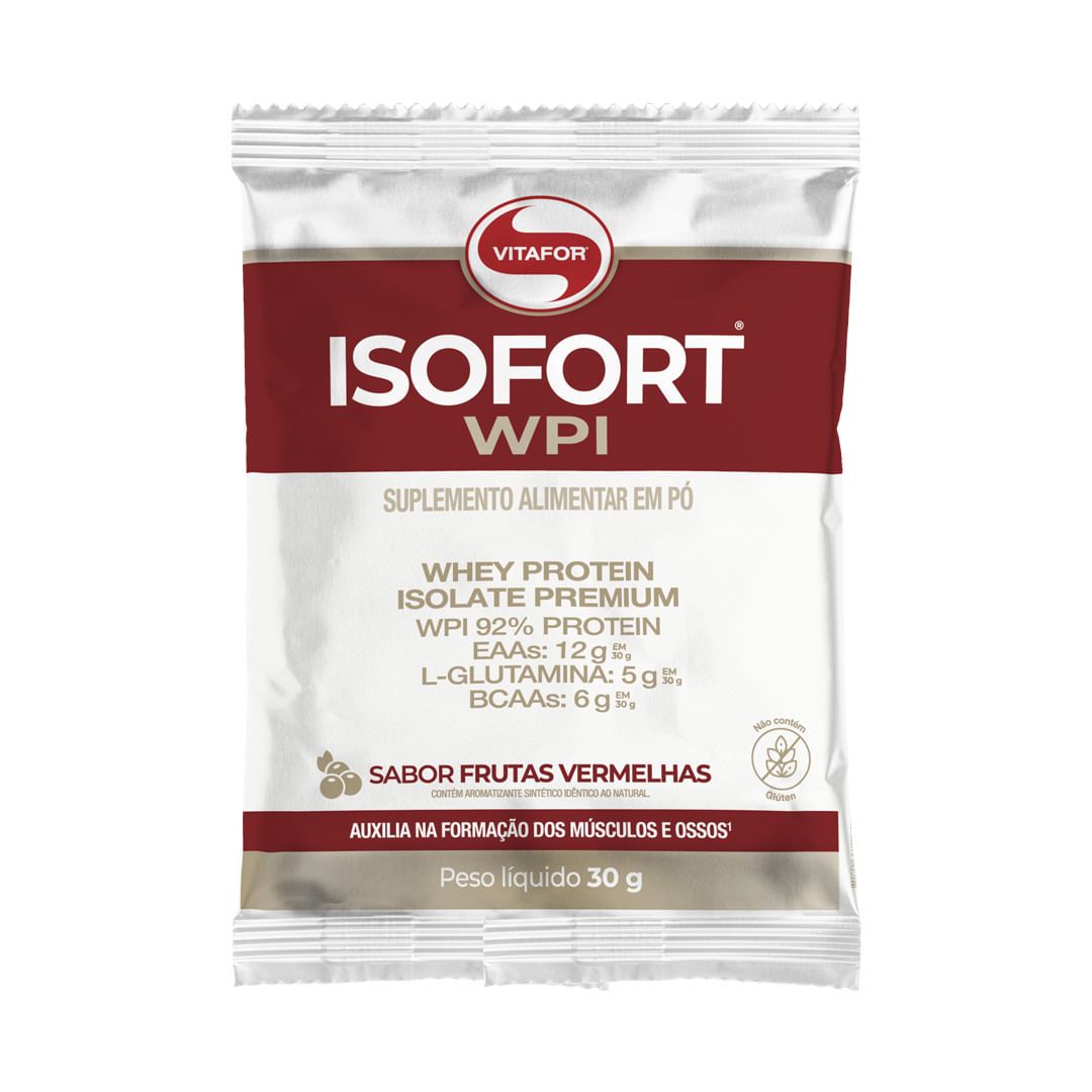 Vitafor Whey Isofort Frutas Vermelhas Sache 30G