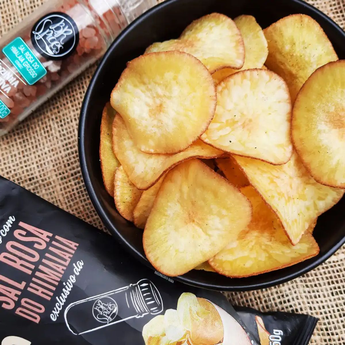 Belive Chips Mandioca Sal Rosa Do Himalaia 50G