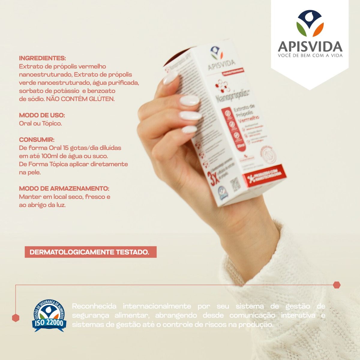 Apis Vida Nanopropolis Extrato De Propolis Vermelho 20Ml